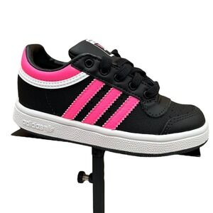 Adidas Top Ten LO C77186 Toddler Girls Sneaker Size 8.5 Black-Pink-White Low Top